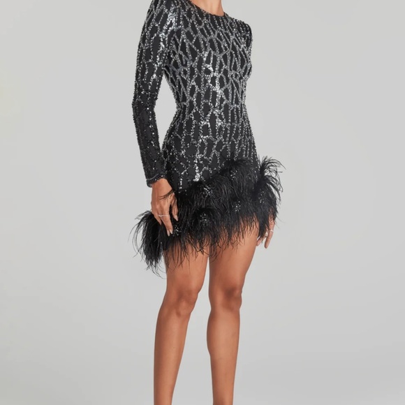 LEXI BLACK DRESS: a sparkling dress perfect for events. - Picture 3 of 8